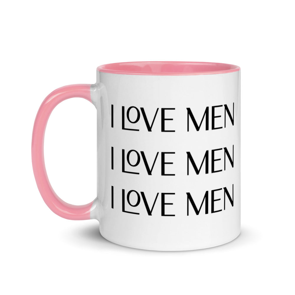 I Love Men Mug with Color Inside