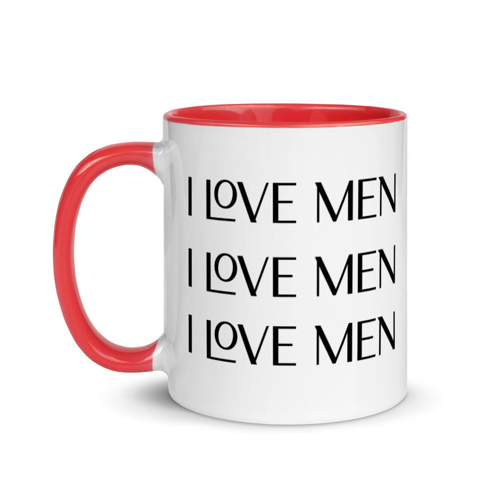 I Love Men Mug with Color Inside