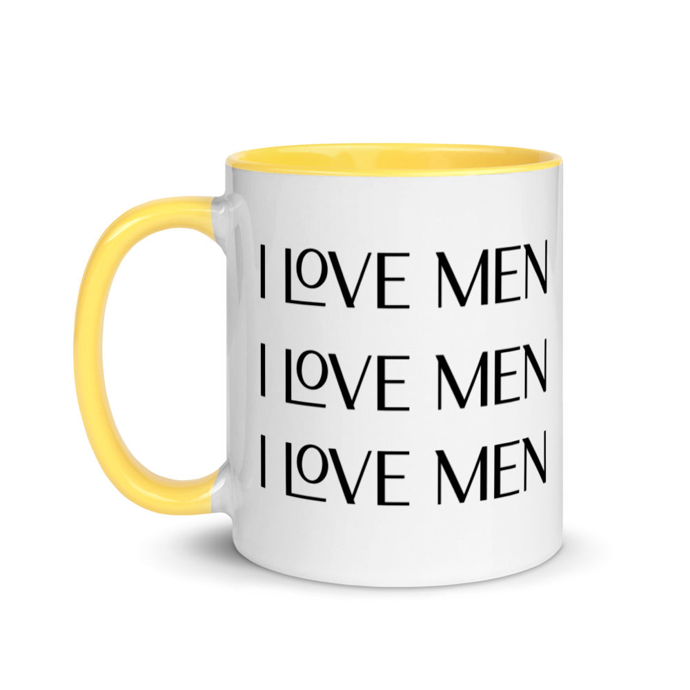 I Love Men Mug with Color Inside